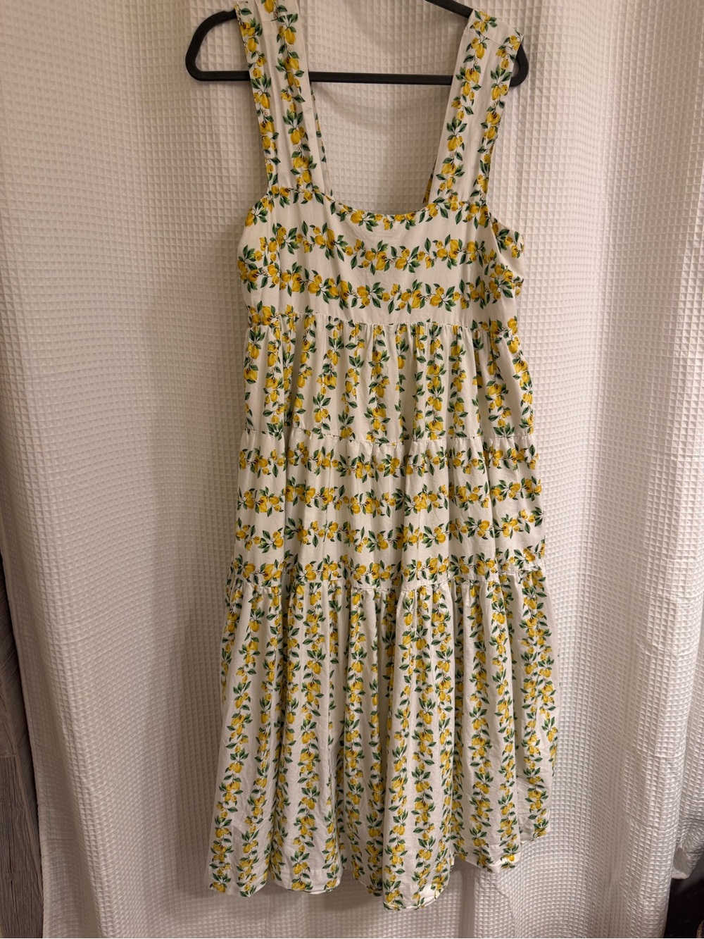 Anthropologie White Dress with Yellow Lemon Print - Picture 4 of 4